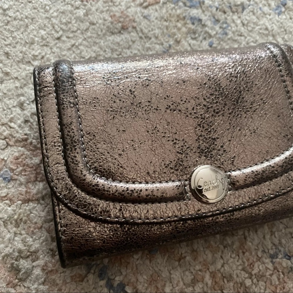 Coach Metallic Silver Wallet
